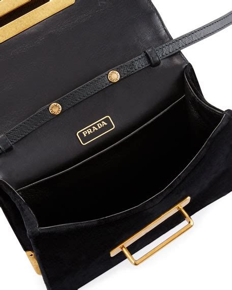 prada cahier velvet shoulder bag|Prada cahier nero shoulder bag.